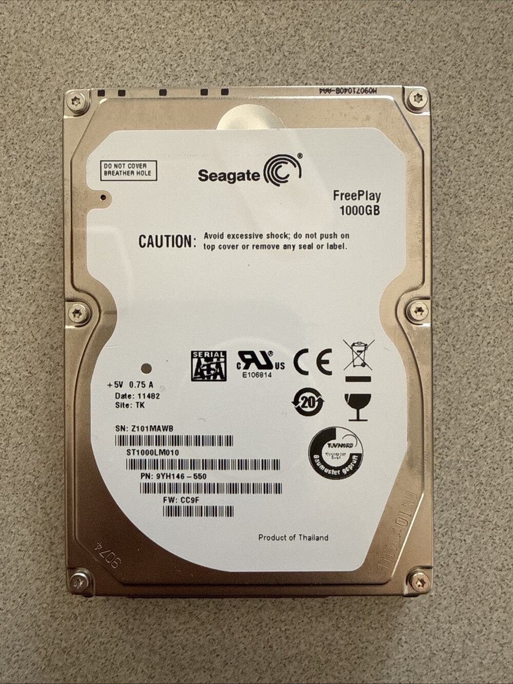 Seagate Freeplay 1TB SATA Hard Drive 5.4K 2.5 Inch ST1000LM010